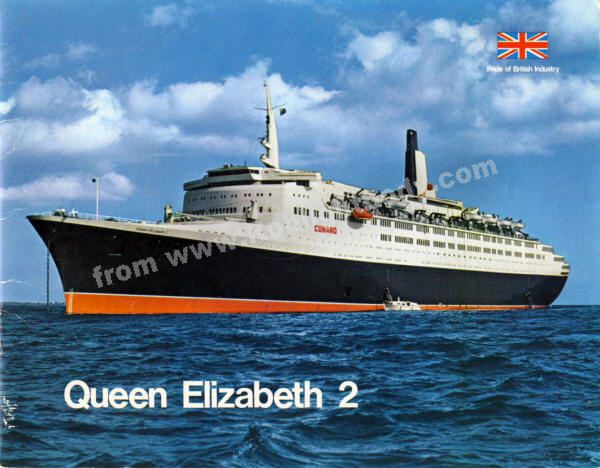 Front Cover : Queen Elizabeth 2 cruising off the Canary Isles.